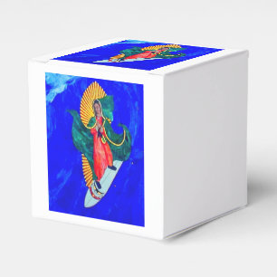 Ballotins boîte bleue surfante de vague de saint