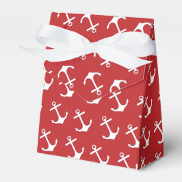 Ballotins Boîte cadeau Ancre rouge nautique