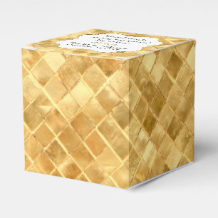 Ballotins Boîte Cadeau Chic Gold Carrelé personnalisé mariag