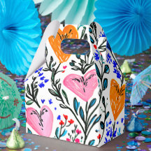 Boîte-cadeau Cœurs Floraux Sucrés
