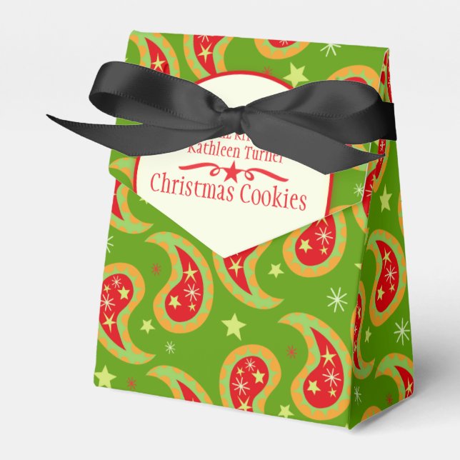 Ballotins Boîte cadeau de cachemire rouge rouge vert (Verso)