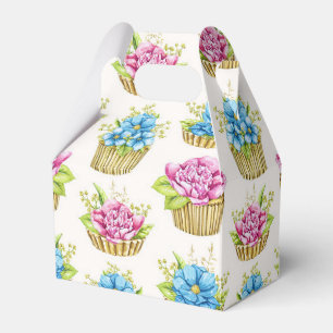 Ballotins Boîte Cadeau de Cupcakes Floraux