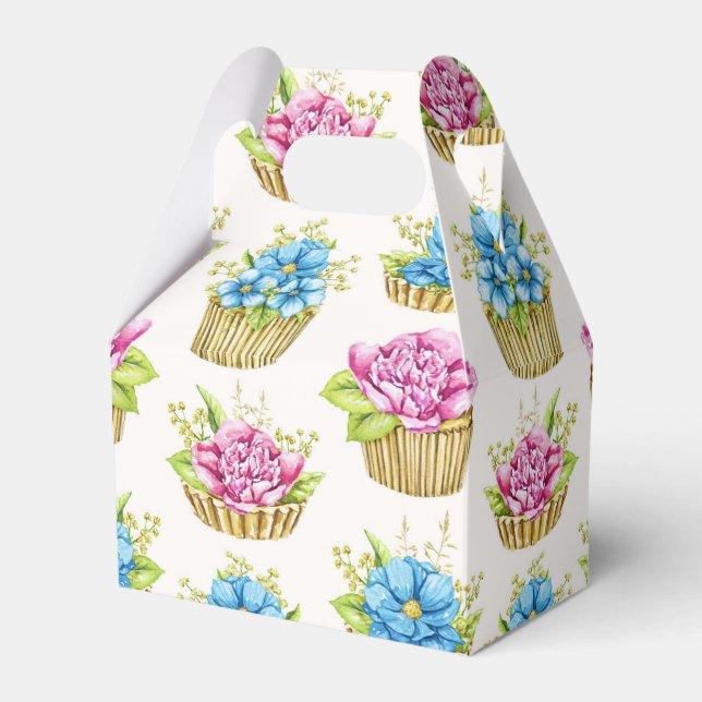 Ballotins Boîte Cadeau de Cupcakes Floraux (Verso)