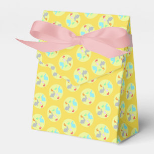 Ballotins Boîte Cadeau de Lapin aux Cercles Motif Favori