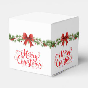 Ballotins Boîte cadeau de Noël Joyeux Noël Guirlande