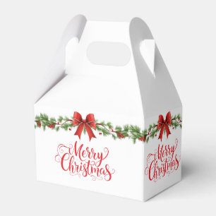 Ballotins Boîte cadeau de Noël Joyeux Noël Guirlande Faveur