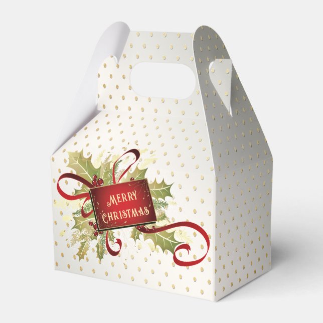 Ballotins Boîte cadeau de Noël rouge moderne (Verso)