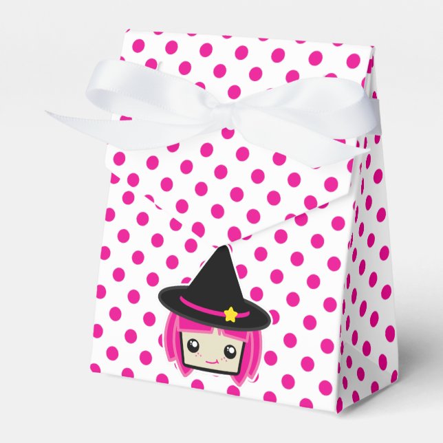Ballotins Boîte cadeau de sorcière Kawaii rose Haired (Verso)