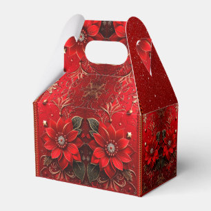 Ballotins Boîte cadeau de vacances Fleur Rouge