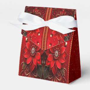 Ballotins Boîte-cadeau de vacances Fleur Rouge