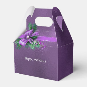 Ballotins Boîte cadeau de vacances pourpre Bow