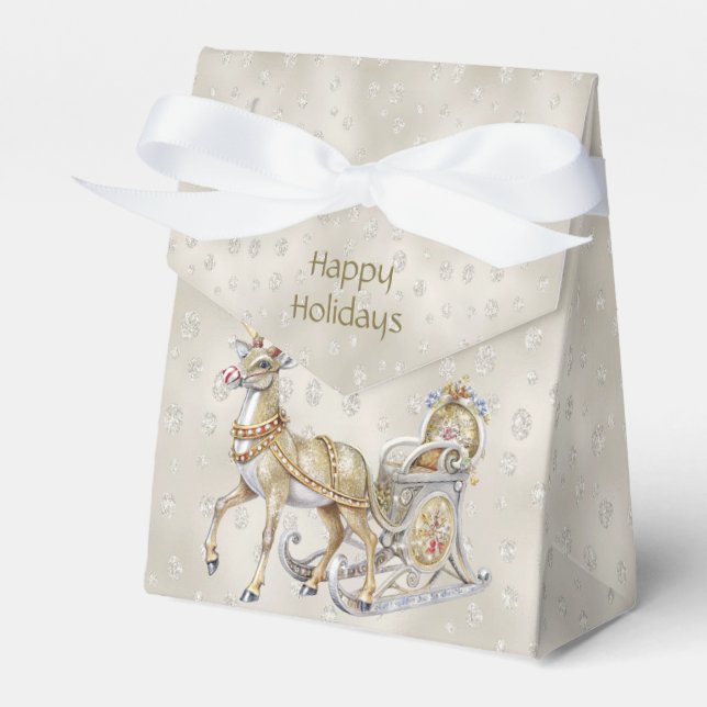 Ballotins Boîte cadeau de vacances Reindeer Sleigh (Verso)