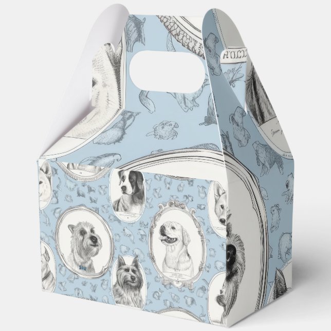 Ballotins Boîte cadeau d'impression de chien avec poignée (Verso)