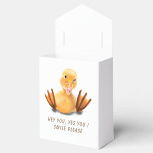 Ballotins Boîte cadeau drôle avec canard Jaune Joyeux - Smil
