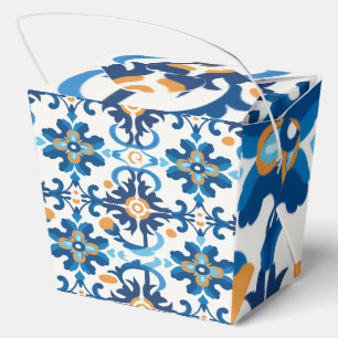 Ballotins Boîte cadeau en bois avec Motif bleu d'inspiration