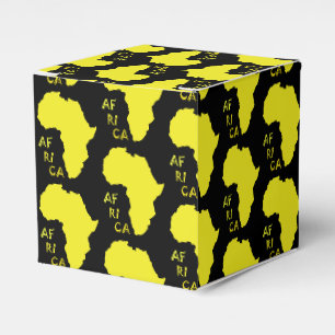 Ballotins Boîte cadeau en papier à motif de carte d'Afrique 