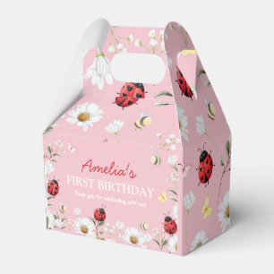 Ballotins Boîte Cadeau Fête d'Anniversaire Fleurie Love Bug