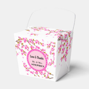 Ballotins Boîte Cadeau Fleur Cerise Personnalisée Mariage Fa