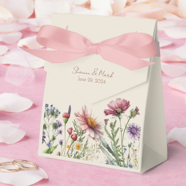Ballotins Boîte Cadeau fleur sauvage de mariage Favor (Mariage)
