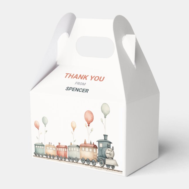 Ballotins Boîte-cadeau Gable Personnalisable À Thème Train/B (Verso)