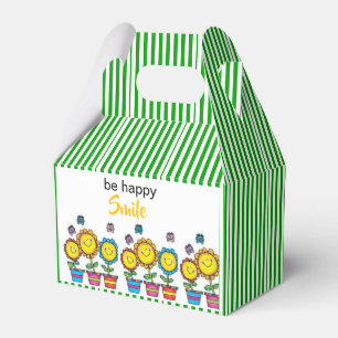 Ballotins Boîte cadeau Gable Soyez Heureux Tournesols Rayure