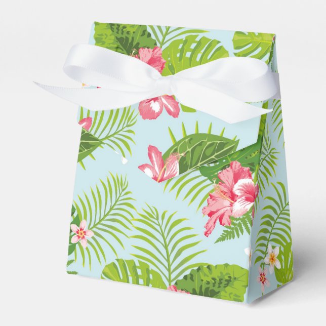 Ballotins Boîte cadeau Hibiscus Palm rose (Verso)