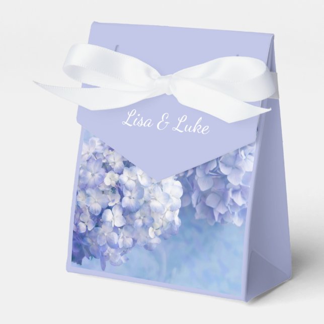 Ballotins Boîte Cadeau Hydrangeas Avec Noms Personnalisés (Verso)