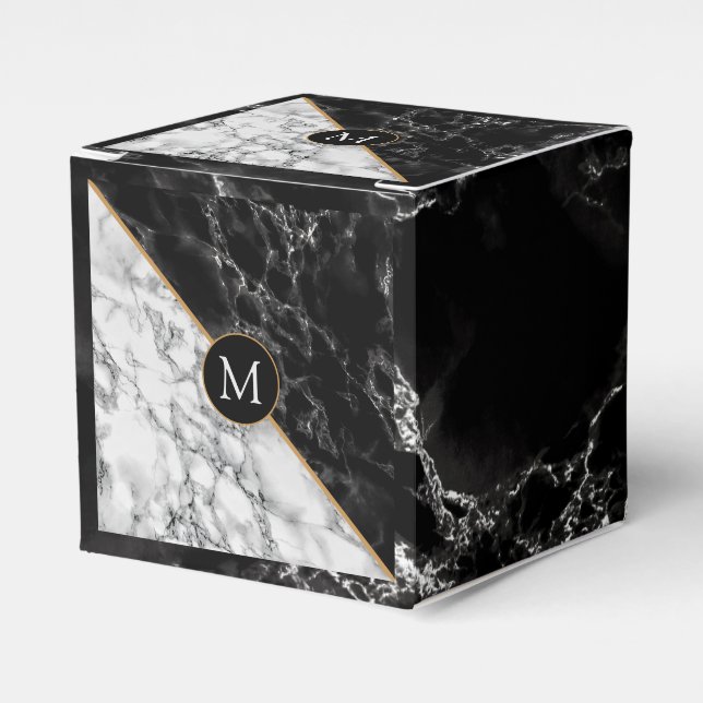 Ballotins Boîte cadeau Monogram personnalisée avec votre let (Verso)