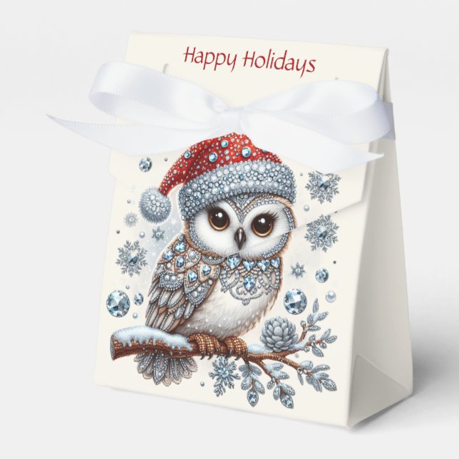 Ballotins Boîte cadeau Noël Chouette (Verso)