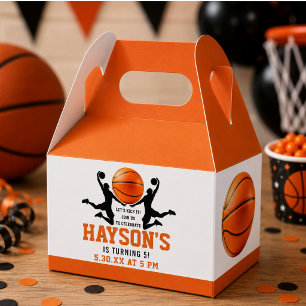 Ballotins Boîte cadeau orange basketball pour garçon fête d'