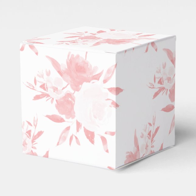 Ballotins Boîte cadeau Pastel Rose Floral Aquarelle (Verso)