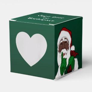 Ballotins Boîte cadeau Père Noël noire Personnalisez les boî