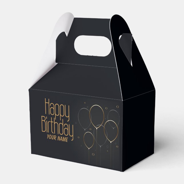 Ballotins Boîte cadeau personnalisable fête d'anniversaire (Verso)