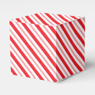 Ballotins Boîte-cadeau rayée de sucre de canne de Noël