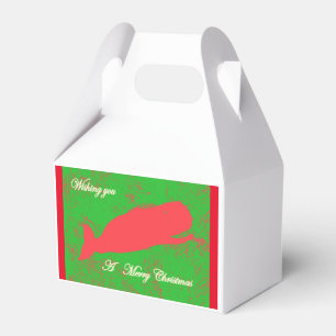 Ballotins boîte-cadeau rouge de Joyeux Noël de baleine
