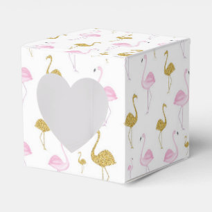 Ballotins Boîte-cadeau tropicale de faveur de Flamant rose