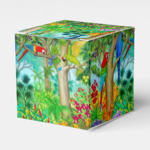 Ballotins Boîte-cadeau tropicale de faveur de jungle de