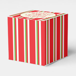 Ballotins Boîte-cadeau verte rouge rayée de cuisson