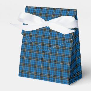 Ballotins Boîte-cadeau vintage bleue de plaid