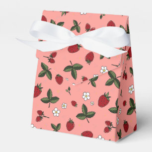 Ballotins Boîte de bonbons de fête en forme de fraise rose  