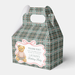 Ballotins Boîte de cadeau d'anniversaire fille ours à noeud