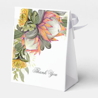 Ballotins Boîte de cadeau de mariage Bouquet de Protea Roi