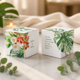 Ballotins Boîte de cadeau de mariage Tropical Ring