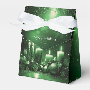 Ballotins Boîte de Cadeau de Noël de Bougies Vertes