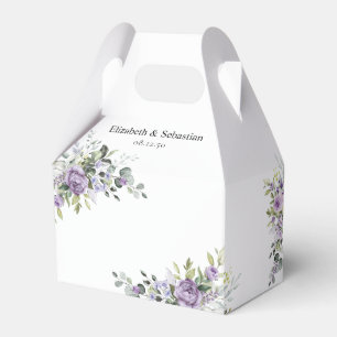 Ballotins Boîte de cadeaux de mariage Fleurs Violettes Roman