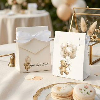 Ballotins Boîte de cadeaux pour une fête prénatale avec un o