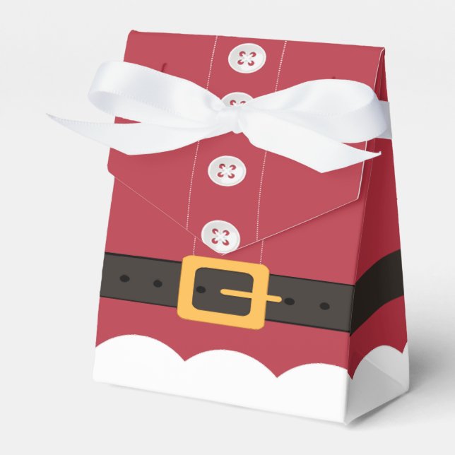 Ballotins Boîte de carte cadeau Santa Claus Suit | Argent de (Verso)