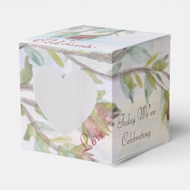 Ballotins Boîte de coeur de fête du papier pour petits gâtea (Verso)