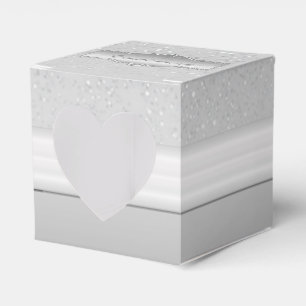 Ballotins Boîte de Coeur Élégante en argent personnalisée
