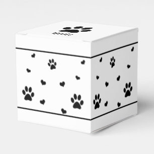 Ballotins Boîte de Empreinte de patte noir et blanc Balloti